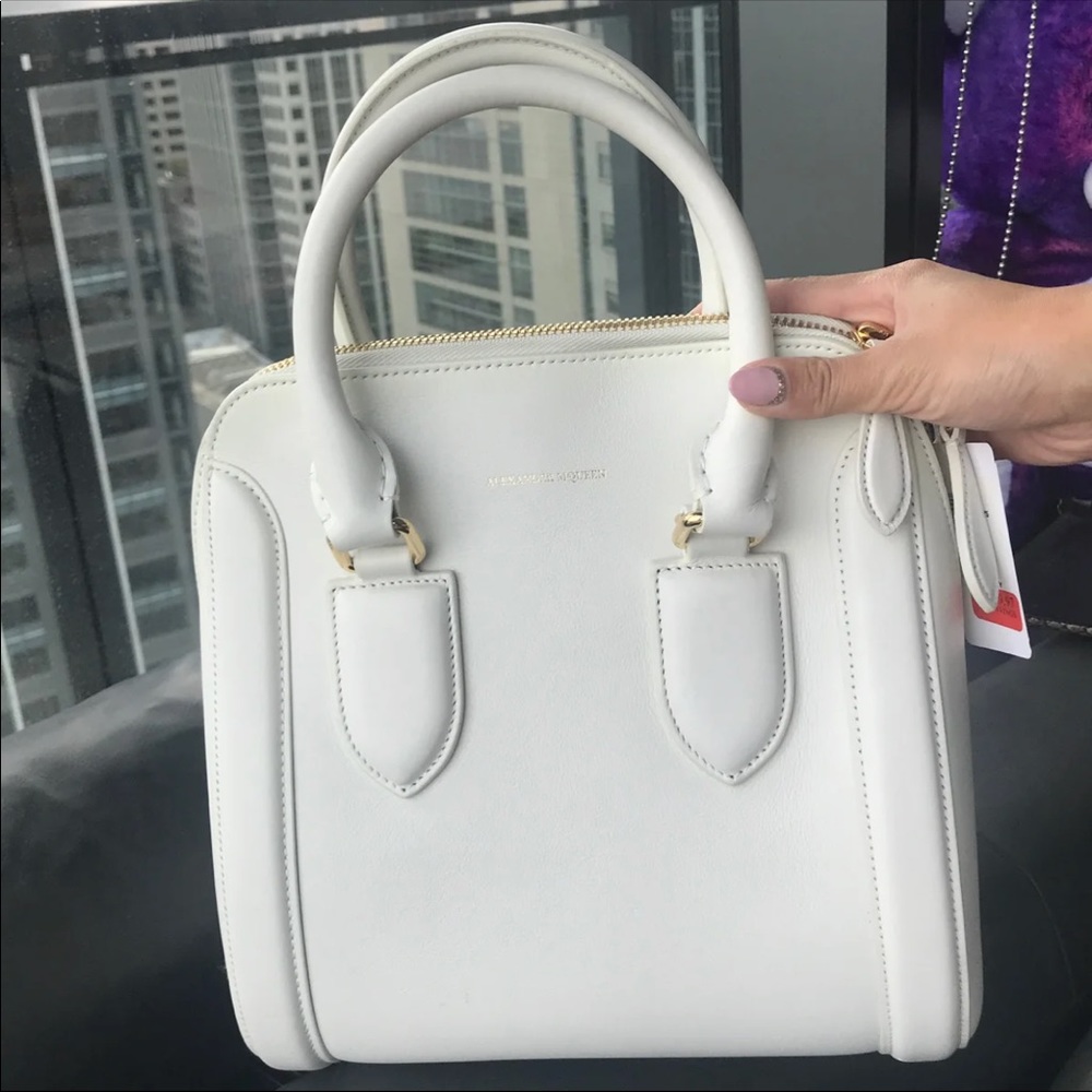 ALEXANDER MCQUEEN Heroine tote in White medium